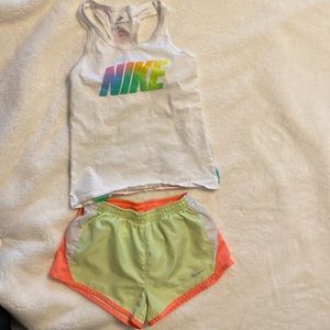 Girls Nike 6x shorts and tank outfit